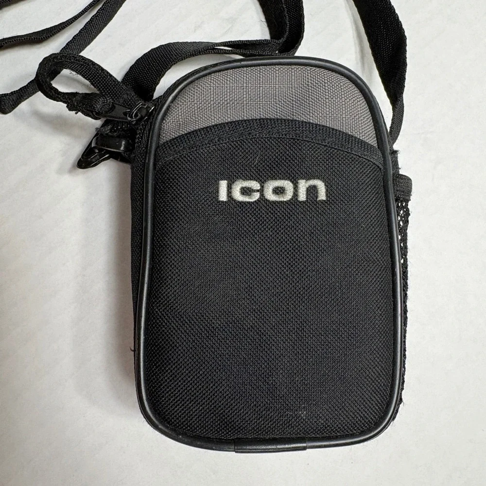ICON RWC111-GRY Padded Camera Bag Pouch Case w/ Shoulder Strap - EUC